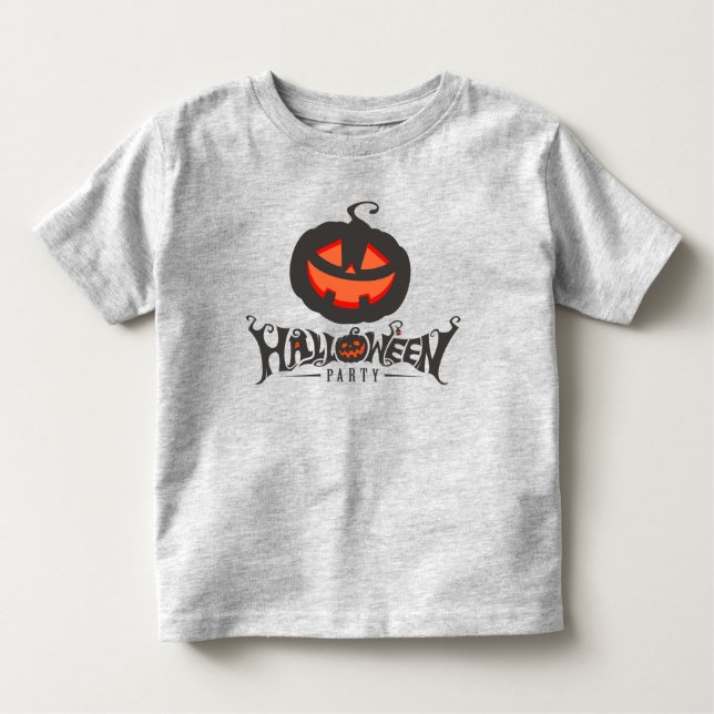 Horror Pumpkin Party Happy halloween T Shirt (Framsida)