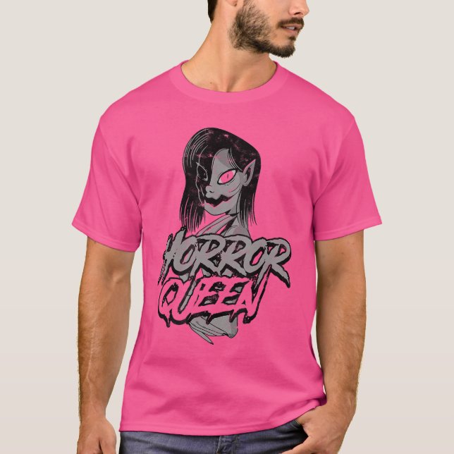 Horror queen Death Evil Monsters and Vampire Movie T Shirt (Framsida)