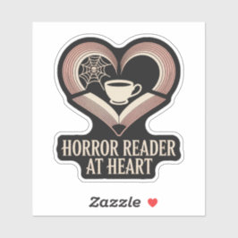 Horror Reader i hjärtat Klistermärken