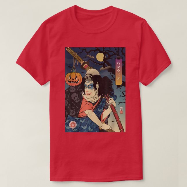 Horror Samurai Joke Clown Death T Shirt (Design framsida)