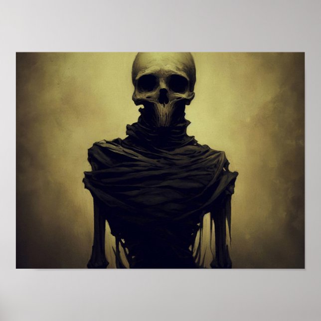 Horror Skeleton Painting Poster (Framsidan)