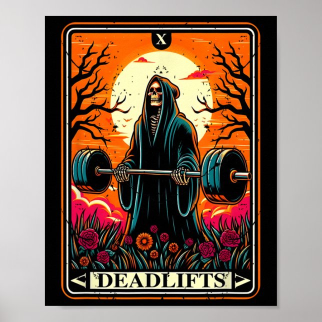 Horror Tarot Card avlöser dödsgymmet Poster (Framsidan)