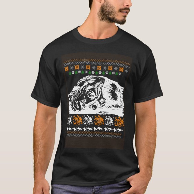 Horror Ugly Christmas Tea Christmas  Xmas T Shirt (Framsida)