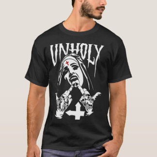 Horror Unholy Nun T Shirt