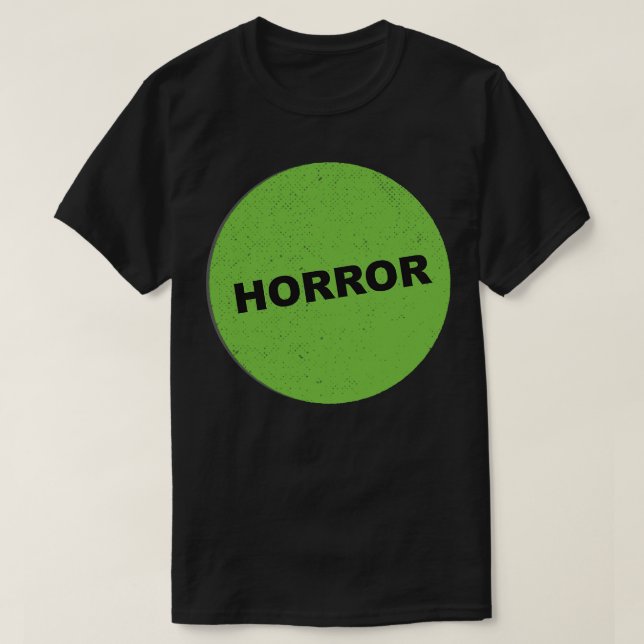 Horror VHS Sticker T Shirt (Design framsida)