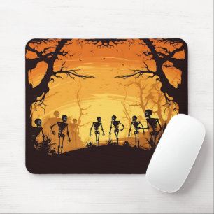 Horror Walking Skeletons in Forest Halloween Night Musmatta