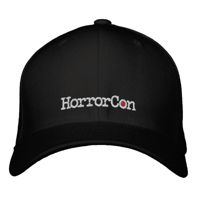 HorrorCon logotyp Embroized Flexfit hat Broderad Keps (Framsida)