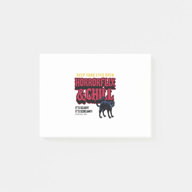 Horrorflix och froll post-it block (Framsida)