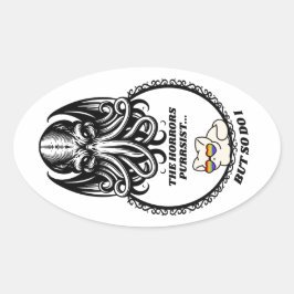 Horrors PURR:n kvarstår Ovalt Klistermärke