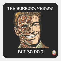 Horrors Sticker Fyrkantigt Klistermärke