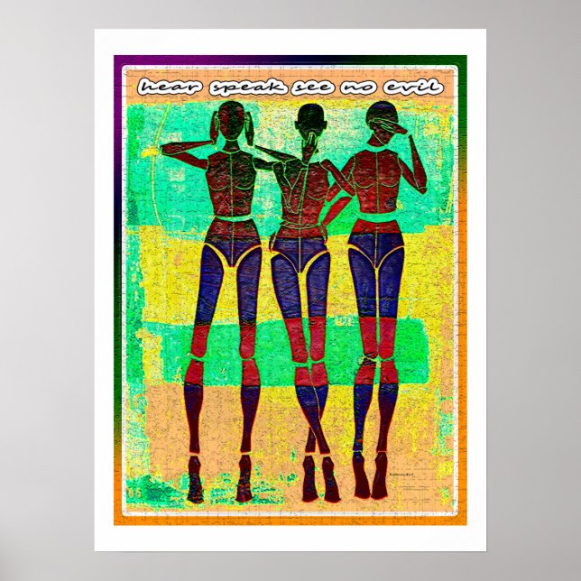 Hörrstek Se ingen ondska Poster (Framsidan)