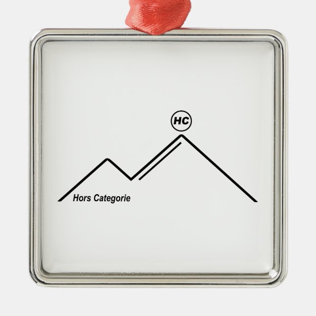 Hors Categorie Mountain Klib Cycling Julgransprydnad Metall (Framsidan)