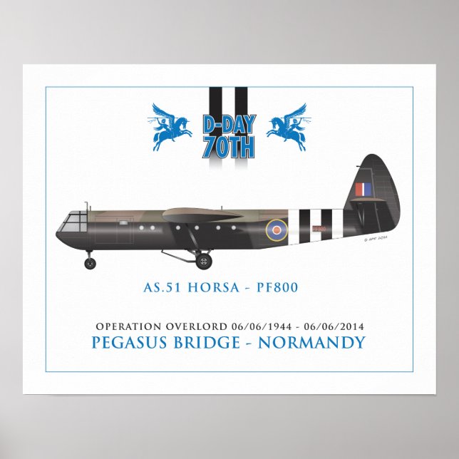 HORSA GLIDER - PEGASUS BRIDGE POSTER (Framsidan)