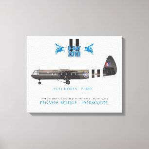 HORSA-GLIDFLYGPLAN - PEGASUS ÖVERBRYGGAR CANVASTRYCK