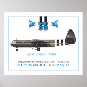 HORSA-GLIDFLYGPLAN - PEGASUS ÖVERBRYGGAR POSTER