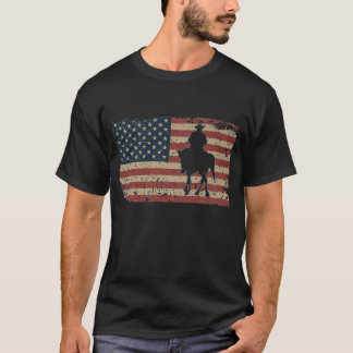 Horsäde America Flagga Gift Patriotic Horse Riding T Shirt