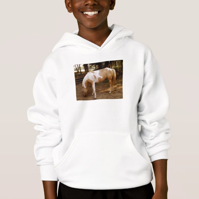 Horse 3, Barn Hoodie Tee Shirt (Framsida)