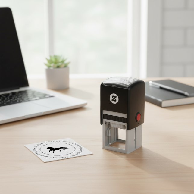 Horse Adress Self-Inking Rubber Frimärke Självfärgande Stämpel (Horse Address Self-Inking Rubber Stamp)