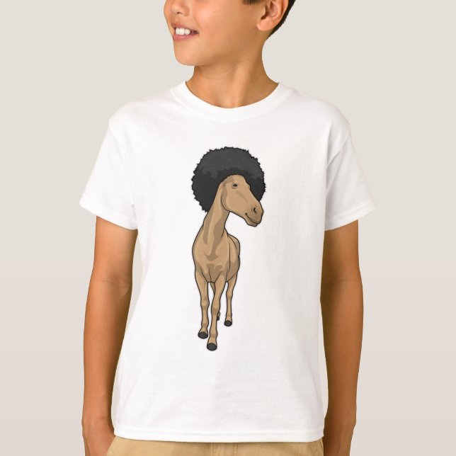 Horse Afro T Shirt (Framsida)