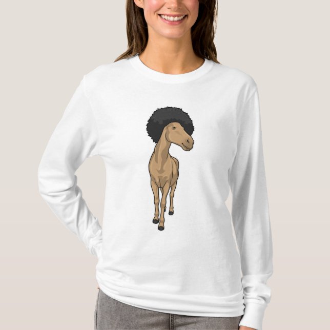 Horse Afro T Shirt (Framsida)