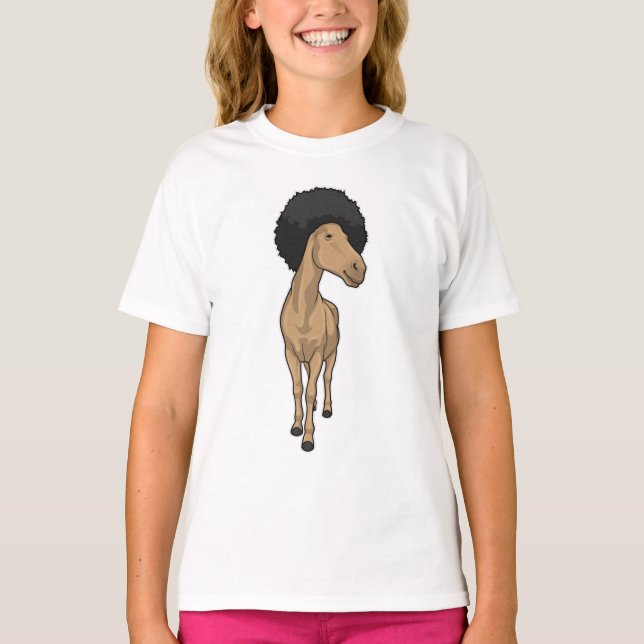 Horse Afro T Shirt (Framsida)