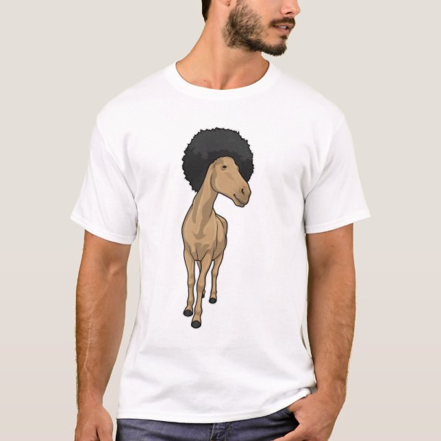 Horse Afro T Shirt (Framsida)