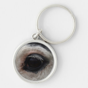 Horse-älskare Equine Animal-älskare Gift Rund Silverfärgad Nyckelring