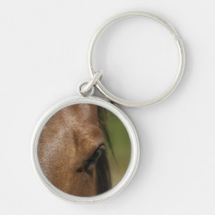 Horse-älskare Equine Animal-älskare Gift Rund Silverfärgad Nyckelring