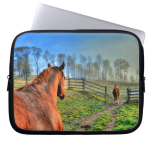 Horse-älskare Equine Ranch Horse Photo Laptop Sleeve