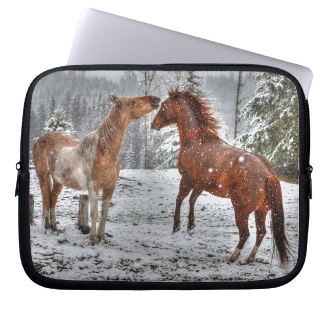 Horse-älskare Equine Ranch Horse Photo Laptop Sleeve (Framsidan)