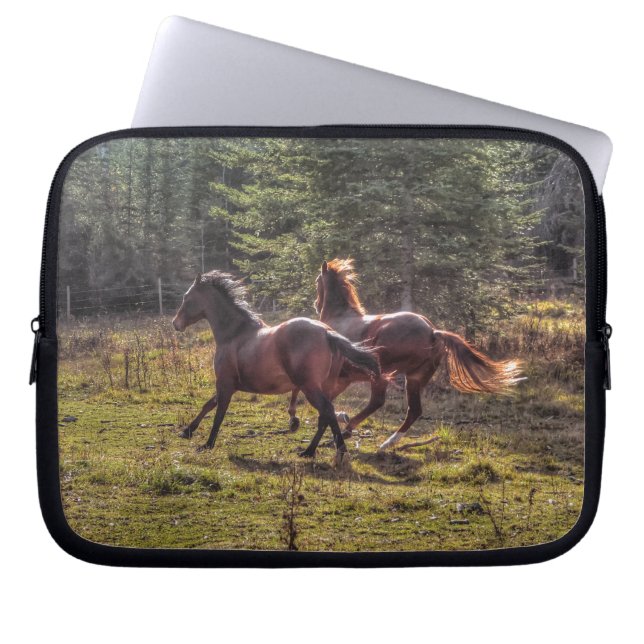 Horse-älskare Equine Ranch Horse Photo Laptop Sleeve (Framsidan)