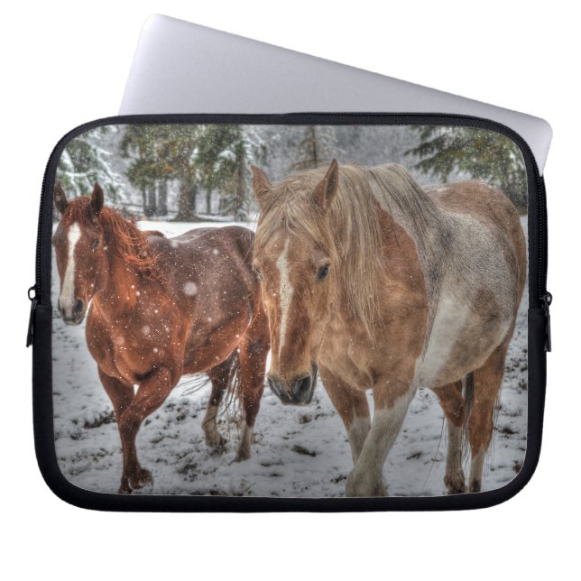 Horse-älskare Equine Ranch Horse Photo Laptop Sleeve (Framsidan)