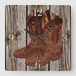 Horse-älskare, Westernt tema Cowboy Designer Gift Fyrkantig Klocka