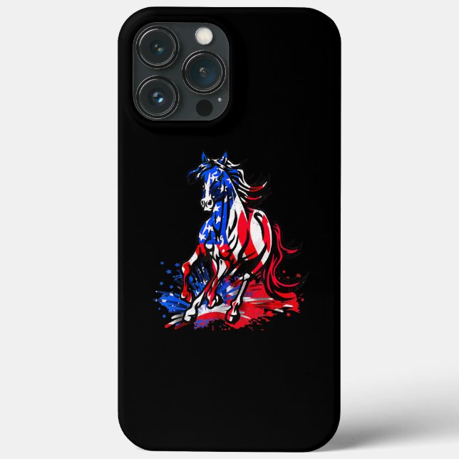 Horse American Flagga Independence day Patriotic (Baksida)