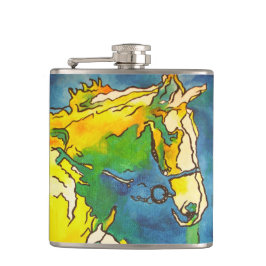 "Horse and Bridle Colorful Black Outline Art" #ho Fickplunta