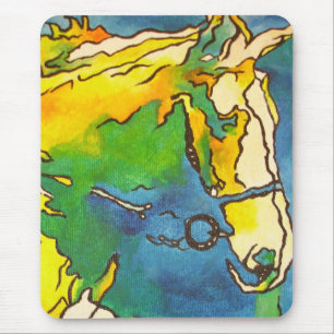 "Horse and Bridle Colorful Black Outline Art" #ho Musmatta