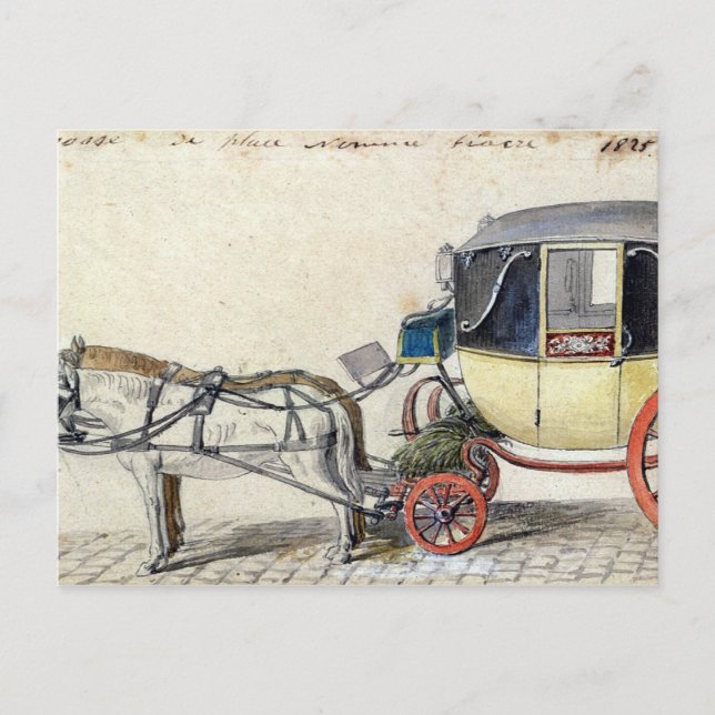 Horse and Carriage, 1825 Vykort (Framsida)