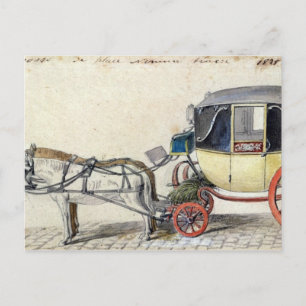 Horse and Carriage, 1825 Vykort