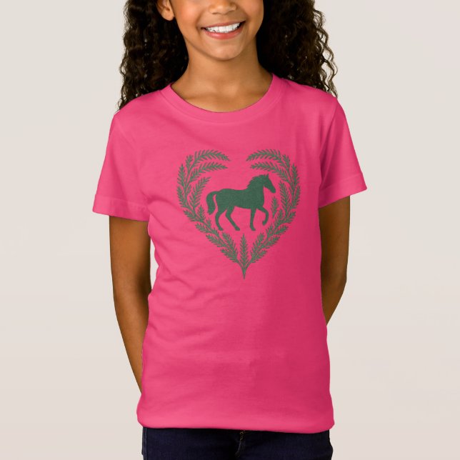 Horse And Cedar Boughs T Shirt (Framsida)