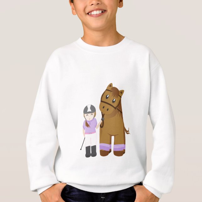 Horse and girl - Menina e cavalo Tee (Framsida)