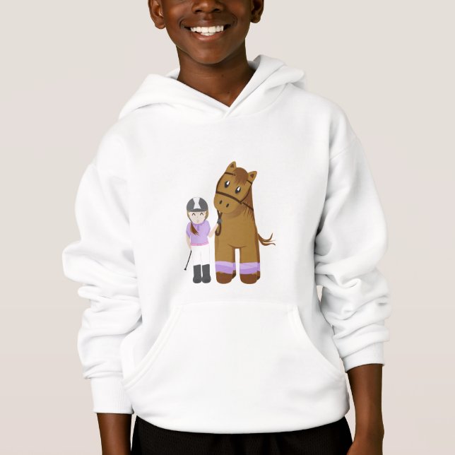 Horse and girl - Menina e cavalo Tee (Framsida)