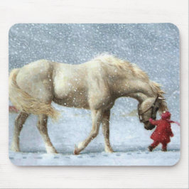 Horse and Girl Mousepad Musmatta