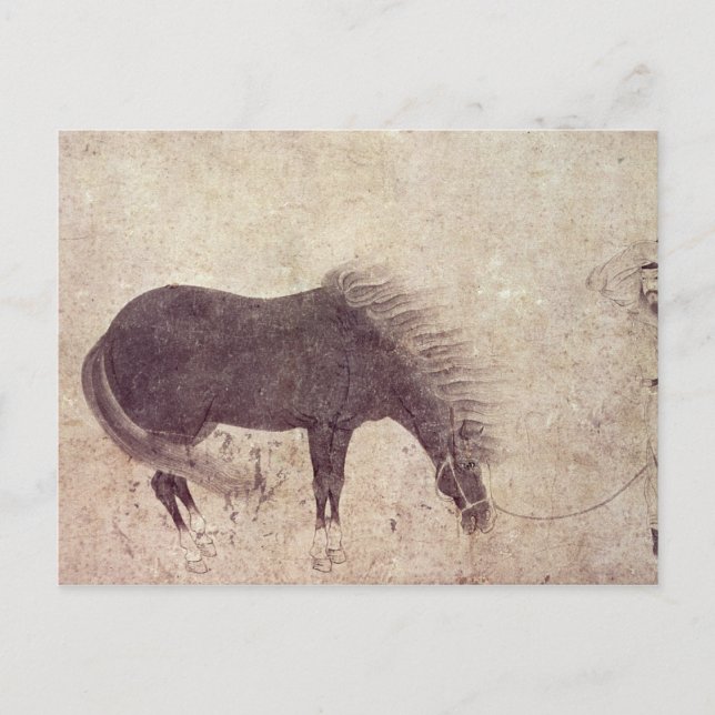 Horse and Groom in Winter Vykort (Framsida)