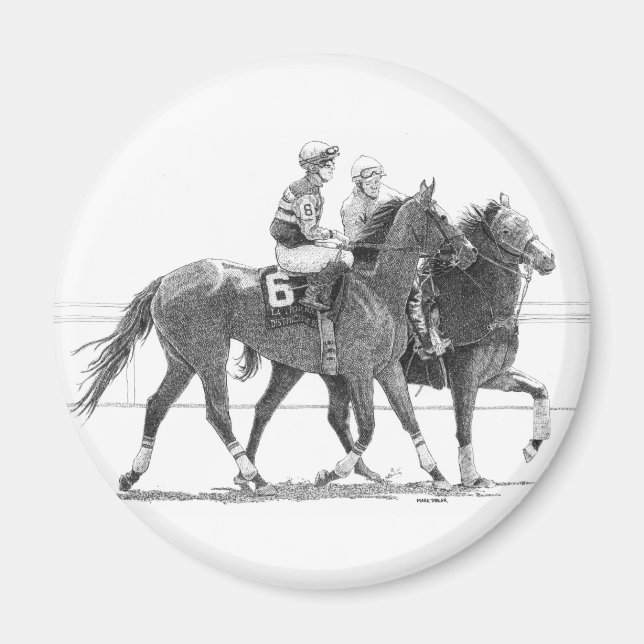 Horse and Jockey Magnet (Framsidan)