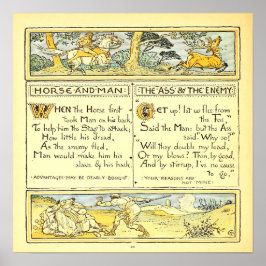 Horse and Man Walter Crane Poster