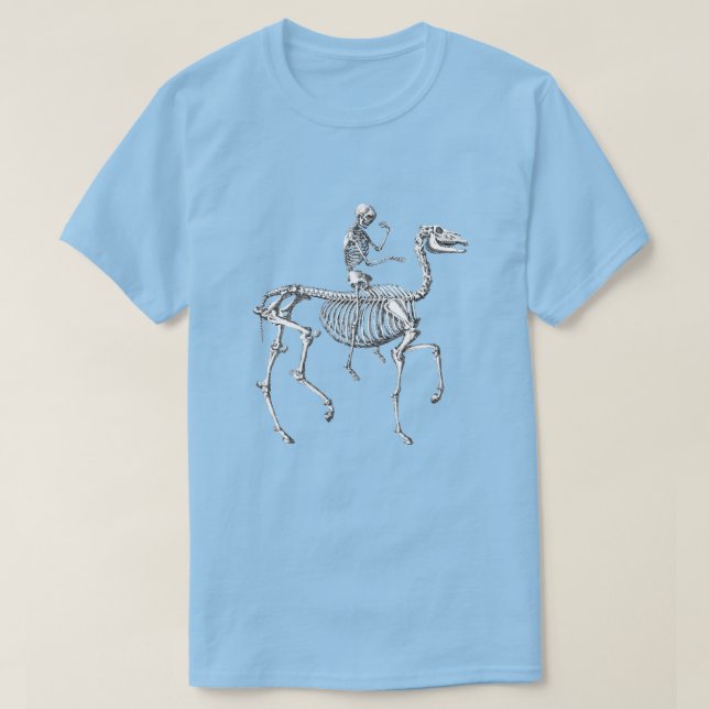 Horse and rHuman Rider Skeleton T Shirt (Design framsida)