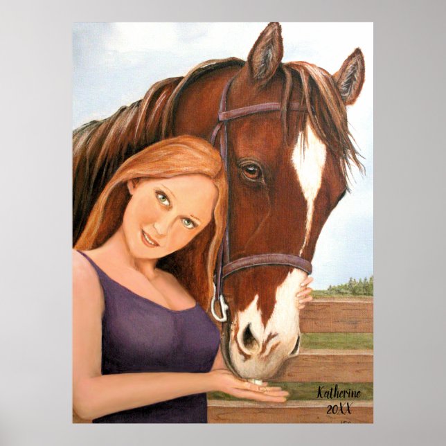 Horse and Woman Best Friends Poster (Framsidan)