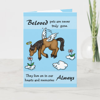 Horse Angel Sympathy Card Kort