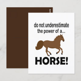 Horse Animal Cute Funny Horse  Vykort