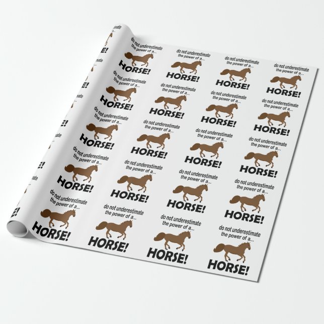 Horse Animal Funny  Presentpapper (Utrullad)